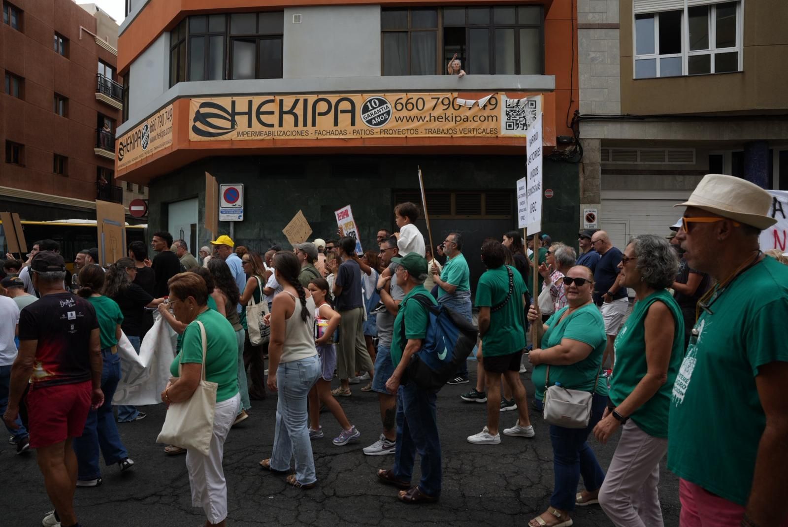 Manifestación en Guanarteme: los vecinos protestan por la especulación urbanística