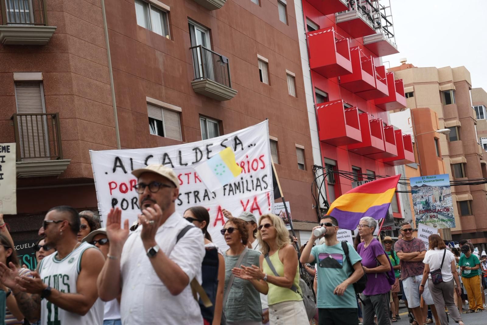 Manifestación en Guanarteme: los vecinos protestan por la especulación urbanística