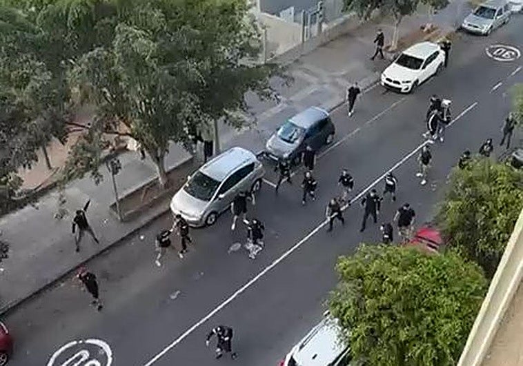 Momento de los altercados.