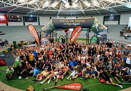 Foto de familia de los participantes de la prueba.