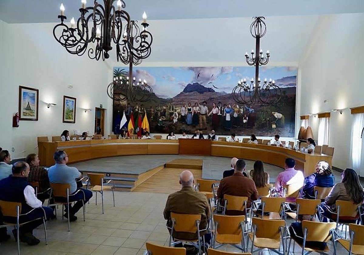 Imagen de archivo del salón de plenos de las Casas Consistoriales.