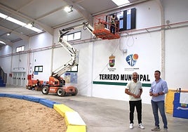 Instalación de material.