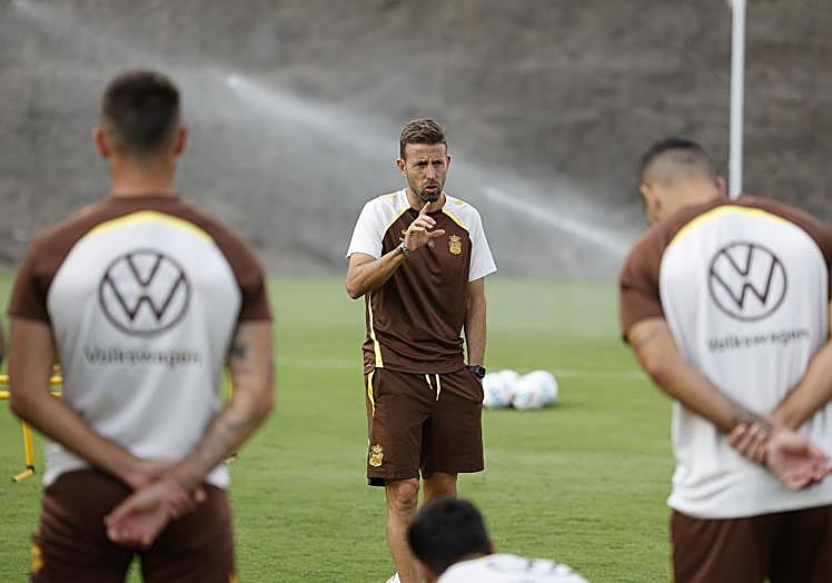 Luis García, durante un entrenamiento.