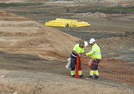Trabajadores días atrás en una sesión profesional en Arrecife.