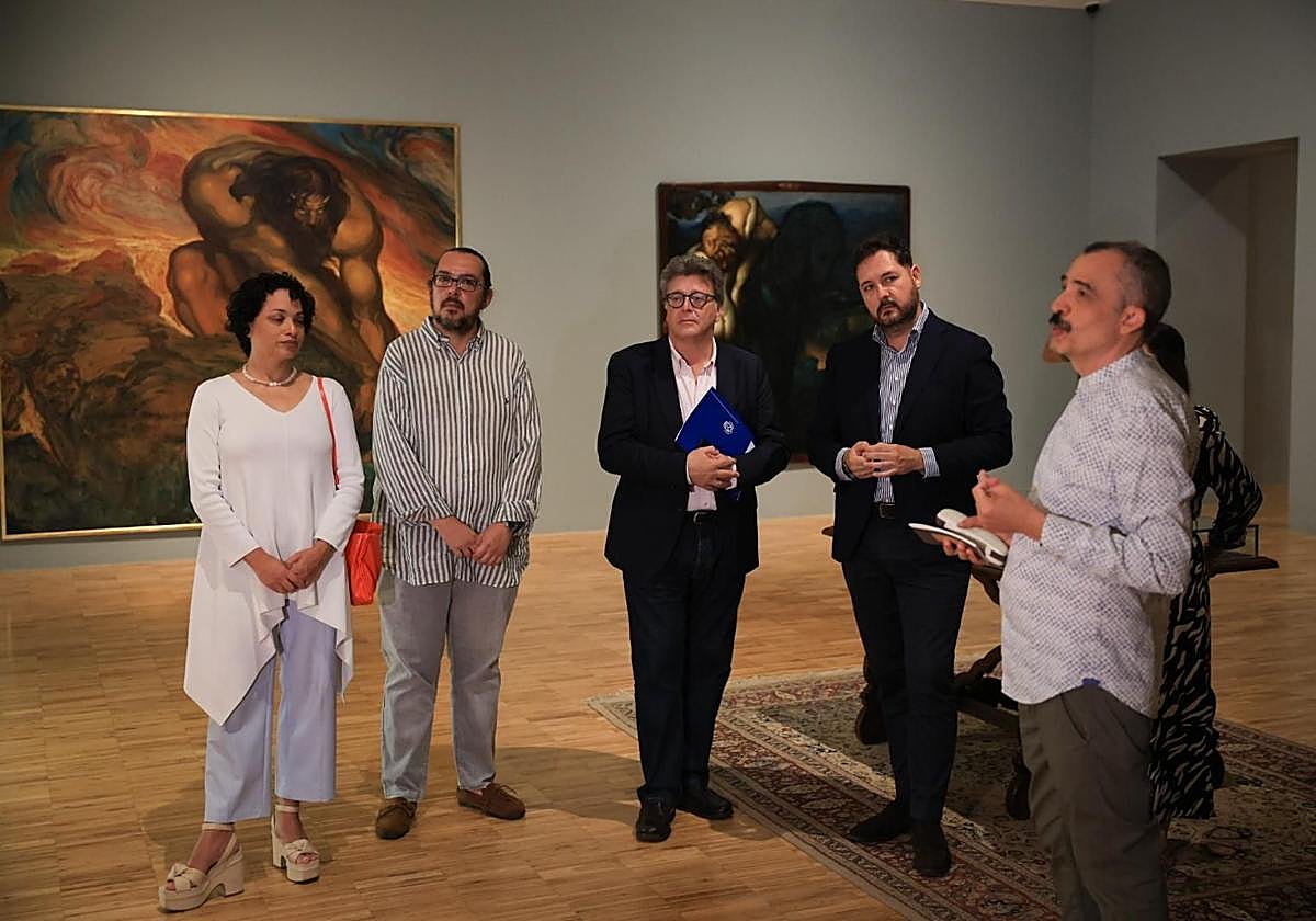 Un momento de la presentación de la muestra, este jueves, en el TEA.