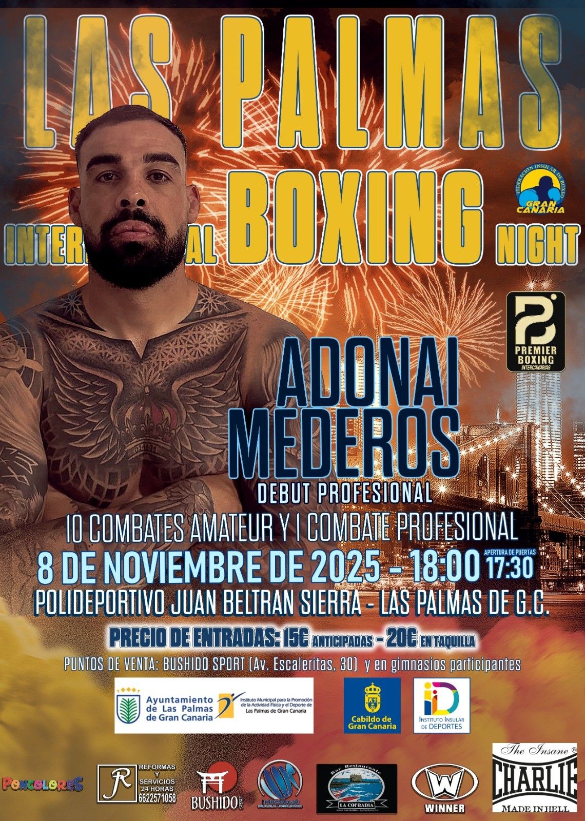 Cartel de la velada que tendrá lugar el próximo 8 de noviembre en la capital grancanaria.