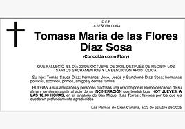 Tomasa María de las Flores Díaz Sosa