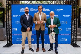 David Mille, Antonio Armas y José Miguel Sánchez en la rueda de prensa esta mañana en el hotel Santa Catalina.
