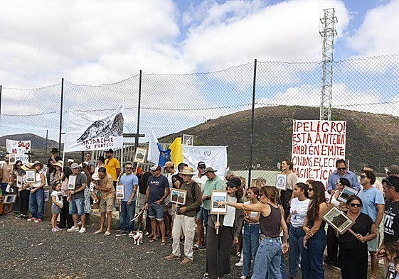 Momento de la protesta.