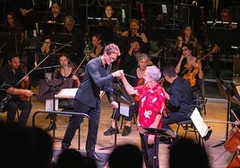 Un momento del polémico concierto.