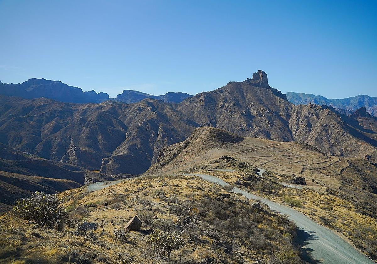 Detalle de una de las pistas mejoradas en las cumbres de Gran Canaria.
