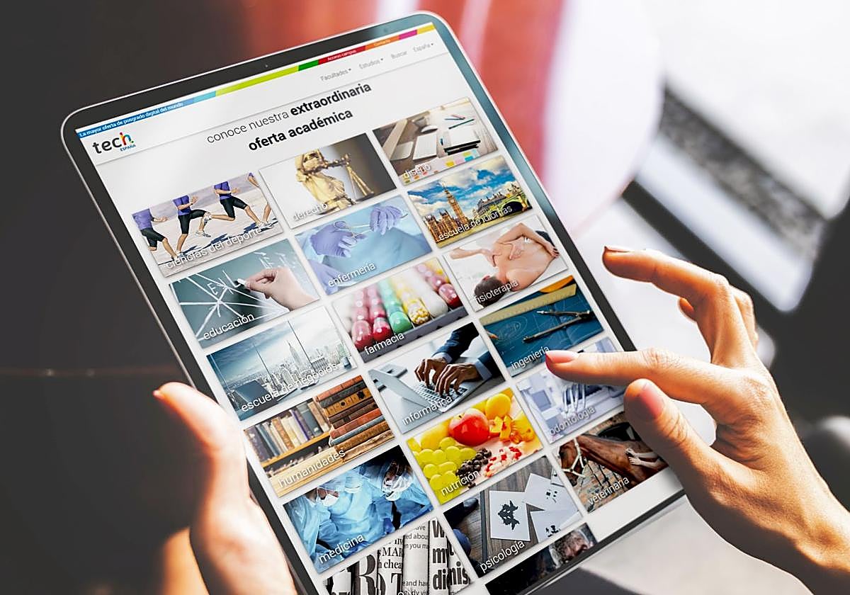Imagen de la web de tech, con una amplia ogerta académica.