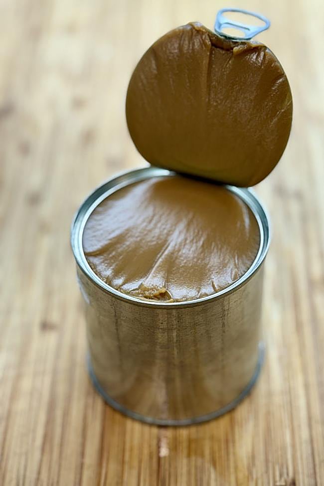 El dulce de leche ya terminado