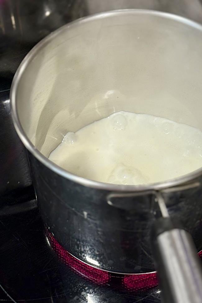 Llevamos a hervir la nata