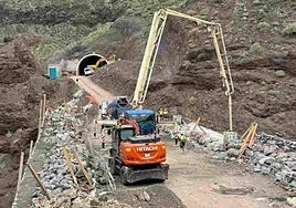 Foto reciente de las obras de la nueva carretera.