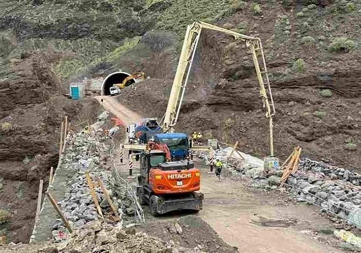 Foto reciente de las obras de la nueva carretera.