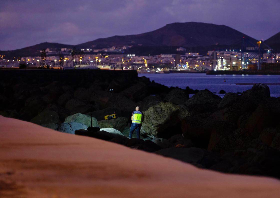 Las imágenes del lugar donde se encontraba el cadáver en Las Palmas de Gran Canaria