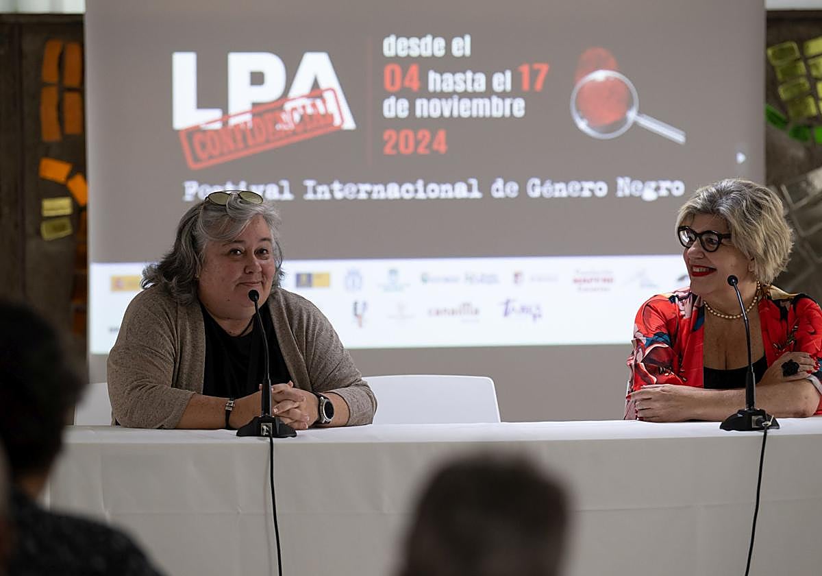 Esther Pérez Verdú y Mayte Martín, en una actividad del LPA Confidencial de ediciones anteriores.