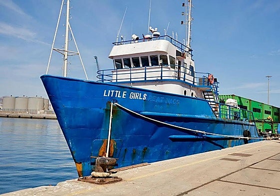 El buque 'Little Girls', apresado con 4.000 kilos de cocaína en aguas próximas a Canarias.
