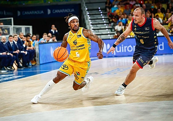Andrew Albicy en el partido del Gran Canaria contra el Andorra.