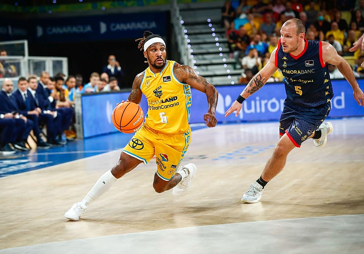 Andrew Albicy en el partido del Gran Canaria contra el Andorra.