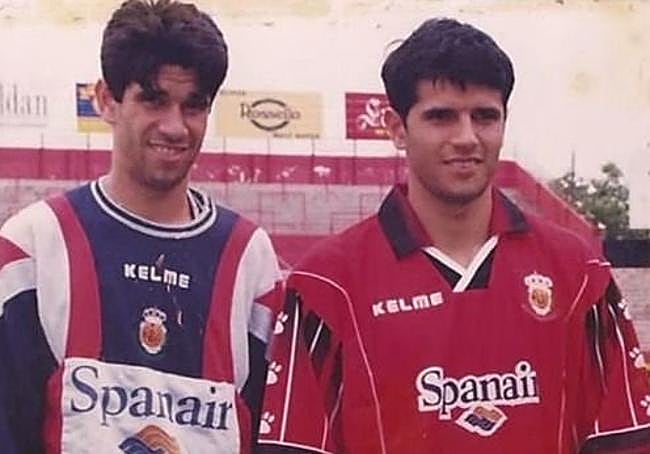 Los hermanos Valerón juntos en las filas del RCD Mallorca.