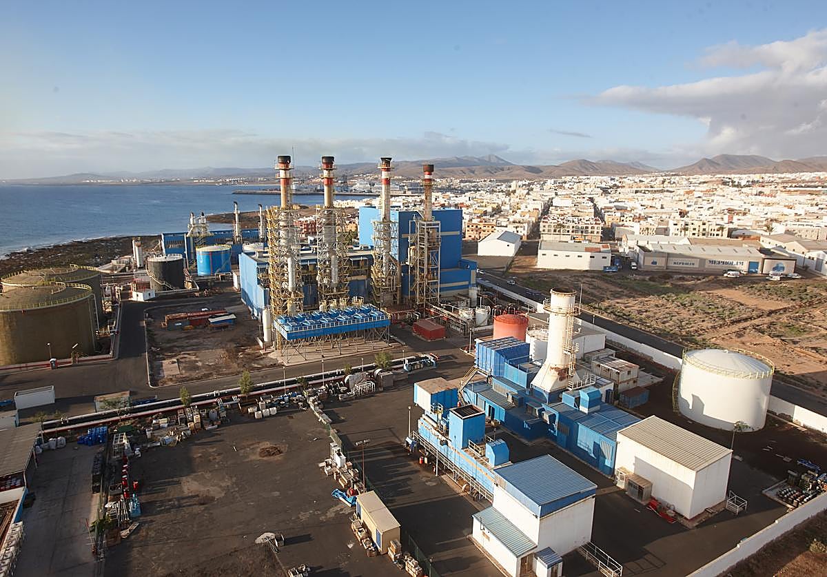 Plano general de las instalaciones de la central insular, en el barrio de El Charco, en Puerto del Rosario.