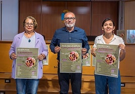 Olga Cáceres, Francisco García y Belimar Román durante la presentación del proyecto.