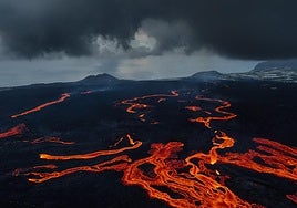 Vista general de la erupción del Tajogaite tomada en noviembre de 2021.