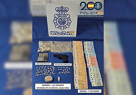 Objetos intervenidos en la operación.