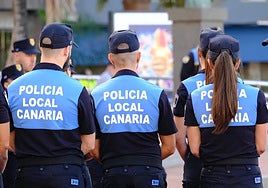Imagen de agentes de la Policía Local de Gran Canaria.