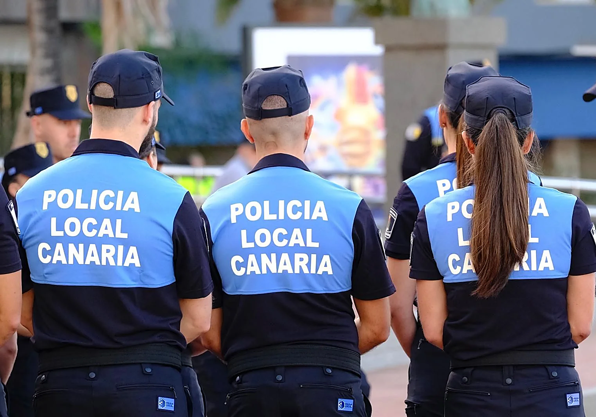 Imagen de agentes de la Policía Local de Gran Canaria.