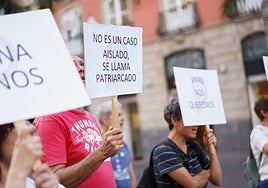 Foto de archivo de una manifestación contra la violencia machista.