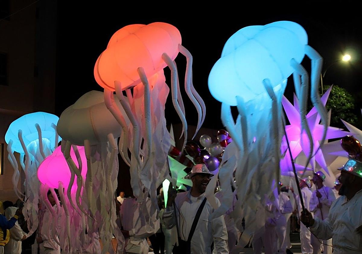 Espectáculo de luz que tuvo lugar el pasado año en Agüimes.