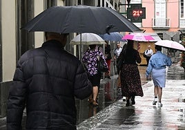 Imagen de archivo de precipitaciones en Las Palmas de Gran Canaria.