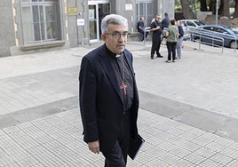 El presidente de la Conferencia Episcopal Española, Luis Argüello, este lunes en Las Palmas de Gran Canaria.