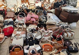 Imagen de los productos falsificados.