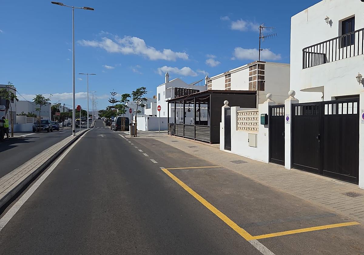 Calle en Playa Honda.