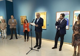 Un momento de la inauguración, este miércoles, en el Castillo de Mata.