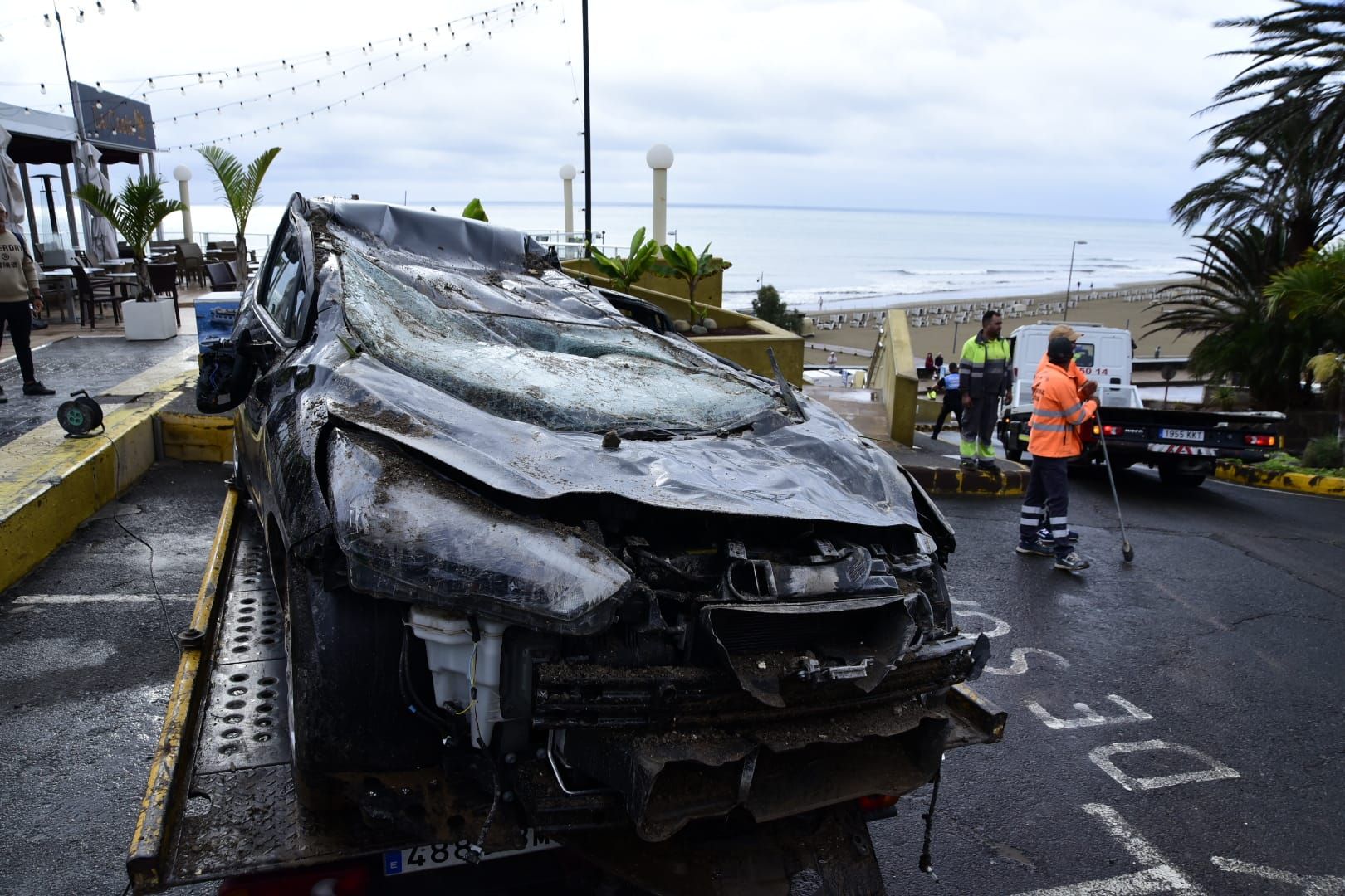 Así fue la caída del muro en San Bartolomé de Tirajana
