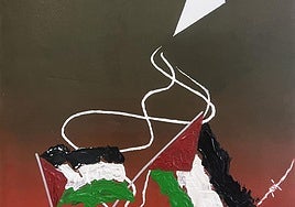 Cuadro de José Hernández Afonso, creado a partir del poema de Refaat Alereer.