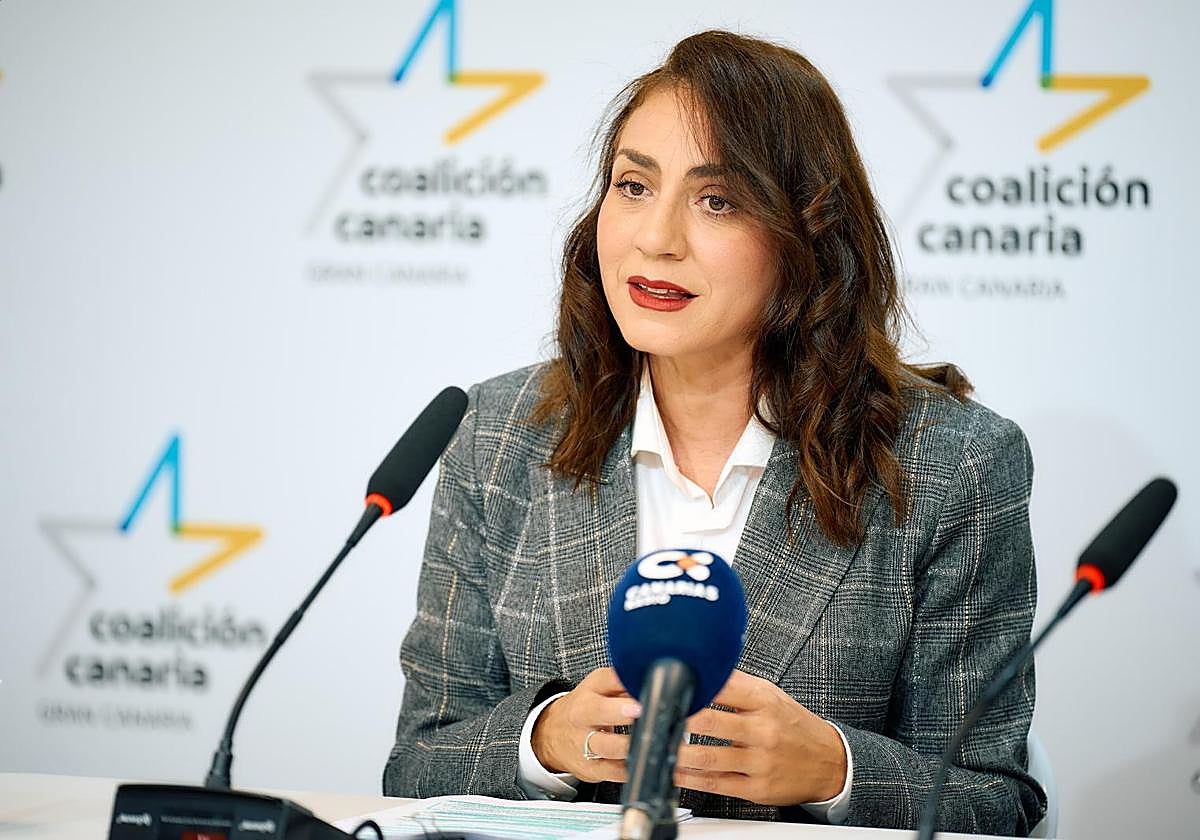 La consejera portavoz del grupo de Coalición Canaria en el Cabildo de Gran Canaria, Vidina Cabrera.