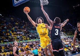 Wong penetra en una jugada del anterior encuentro frente al Le Mans en el Gran Canaria Arena.