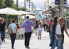 Calle peatonal Primero de Mayo, en Puerto del Rosario.