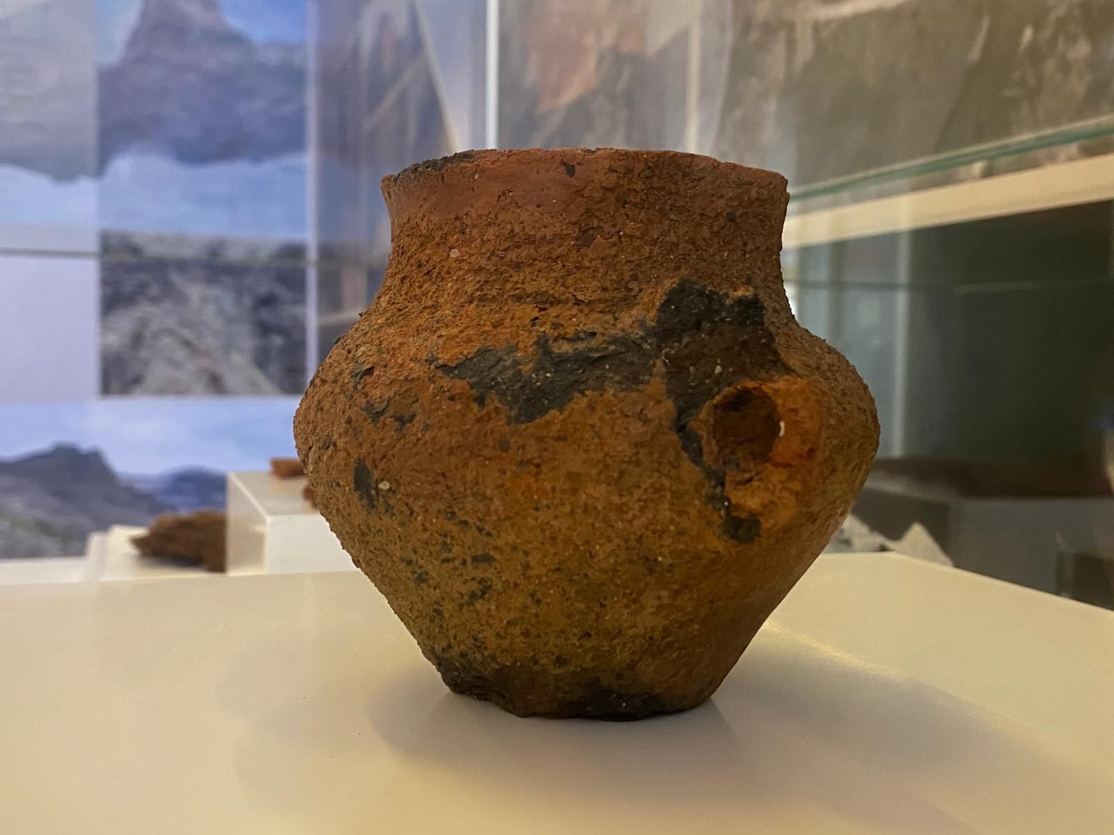 El recipiente que escondía el reciente hallazgo.