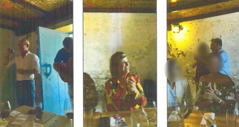 A la izquierda, Miguel Ángel Padrón, en medio Inmaculada Medina y a la derecha Felipe Guerra González, los tres juntos durante un fiesta bailando y cantando.