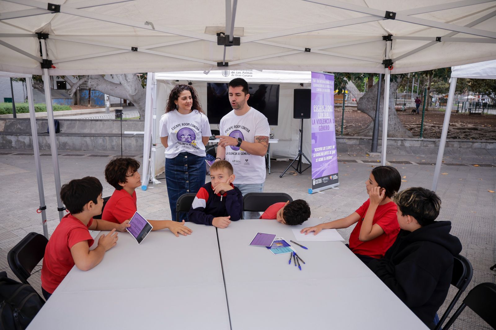 Escape room contra la violencia machista, en imágenes