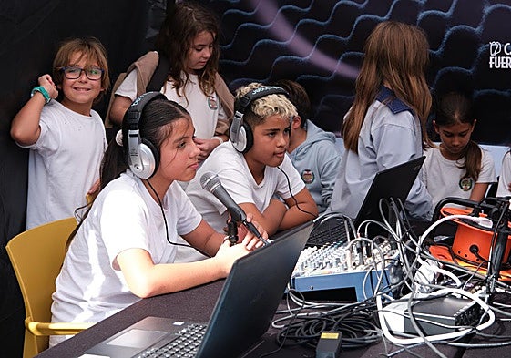 Una de las radios escolares que participó en el encuentro auspiciado por la Consejería de Educación y Juventud del Cabildo de Fuerteventura.