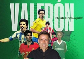 Montaje fotográfico con el que el Arguineguín anunció el regreso de Valerón.