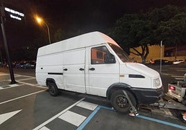 Imagen del furgón robado.